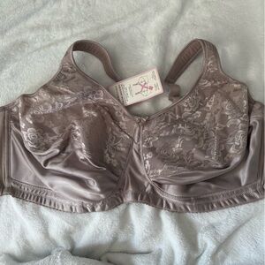 Chocolate Brown/mocha Silky Bra with jacquard and satin finish Cups, 54C NWT